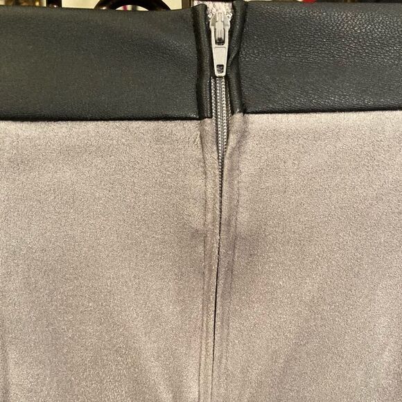 NWT Faux Leather and Suede Asymmetrical Skirt - Picture 7 of 10